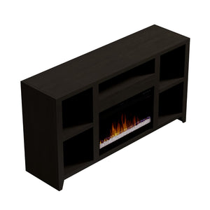 Legends Furniture Modern Black TV Stand with Electric Fireplace Included UL5201.MOC