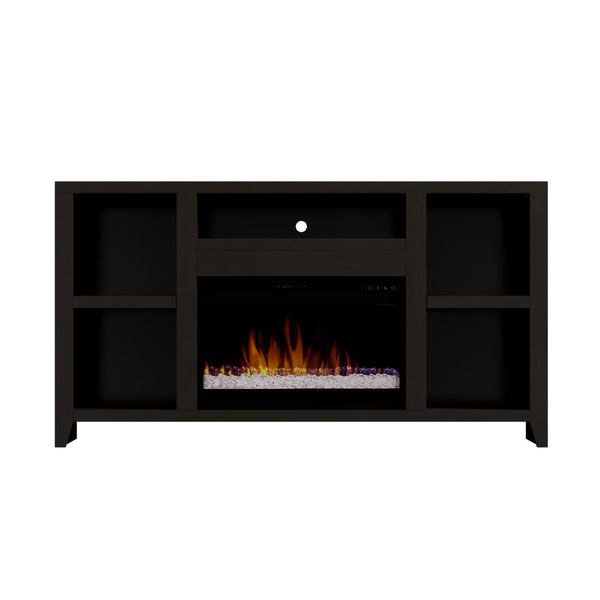 Legends Furniture Modern Black TV Stand with Electric Fireplace Included UL5201.MOC