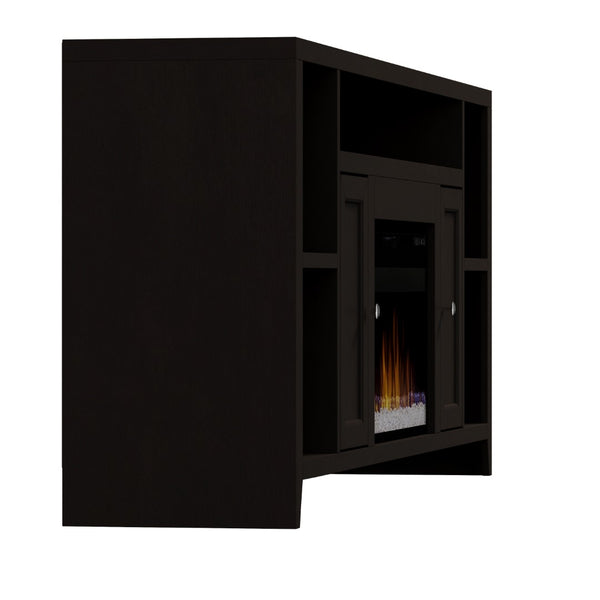 Legends Furniture Modern Black TV Stand with Electric Fireplace Included UL5284.MOC