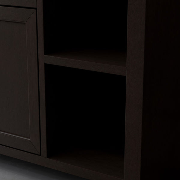 Legends Furniture Modern Black TV Stand with Electric Fireplace Included UL5284.MOC