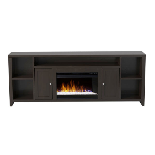 Legends Furniture Modern Black TV Stand with Electric Fireplace Included UL5284.MOC