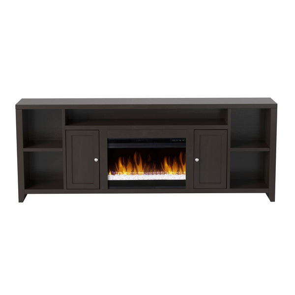 Legends Furniture Modern Black TV Stand with Electric Fireplace Included UL5284.MOC