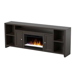 Legends Furniture Modern Black TV Stand with Electric Fireplace Included UL5284.MOC