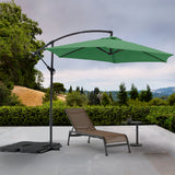 Aiden Outdoor Standing Umbrella, Polyester Fabric In Green, Steel Stand, Air Vent, Without Flap,...