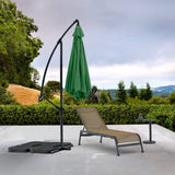 Aiden Outdoor Standing Umbrella, Polyester Fabric In Green, Steel Stand, Air Vent, Without Flap,...