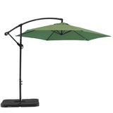 Aiden Outdoor Standing Umbrella, Polyester Fabric In Green, Steel Stand, Air Vent, Without Flap,...