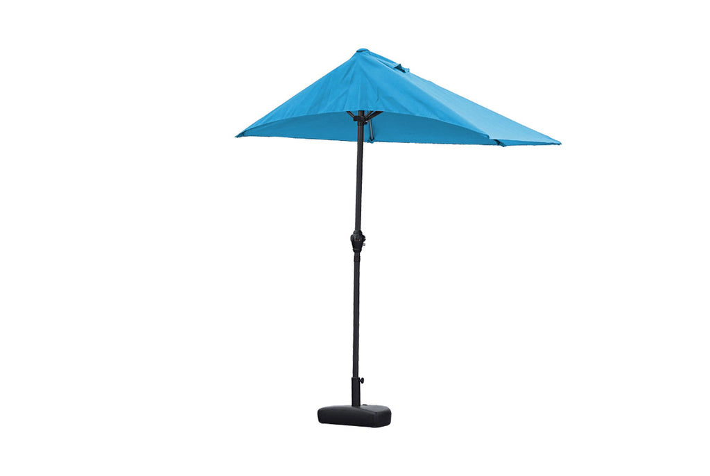 Asher Side Wall Umbrella Blue Color, 2.75 Meters Iron Bone (12*18Mm)/38 Irons, 160G Polyester Cl...