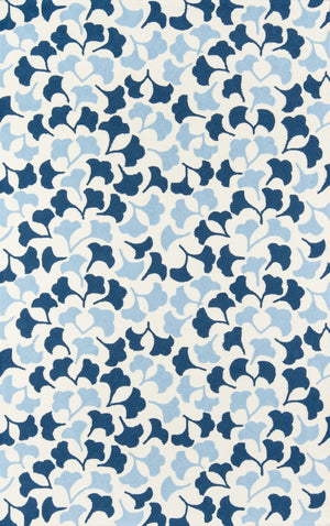 Momeni Madcap Cottage Under A Loggia UND-3 Hand Hooked Contemporary Geometric Indoor/Outdoor Area Rug Blue 8' x 10' UNDERUND-3BLU80A0