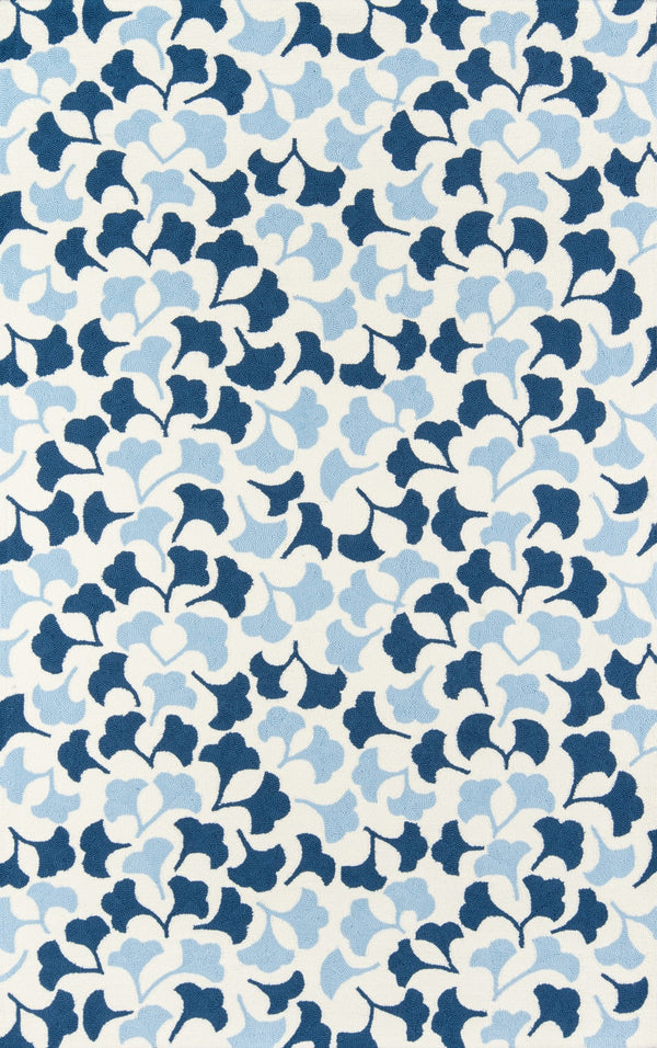 Momeni Madcap Cottage Under A Loggia UND-3 Hand Hooked Contemporary Geometric Indoor/Outdoor Area Rug Blue 8' x 10' UNDERUND-3BLU80A0