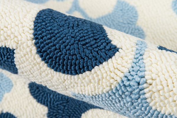 Momeni Madcap Cottage Under A Loggia UND-3 Hand Hooked Contemporary Geometric Indoor/Outdoor Area Rug Blue 8' x 10' UNDERUND-3BLU80A0