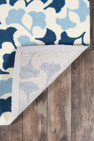 Momeni Madcap Cottage Under A Loggia UND-3 Hand Hooked Contemporary Geometric Indoor/Outdoor Area Rug Blue 8' x 10' UNDERUND-3BLU80A0