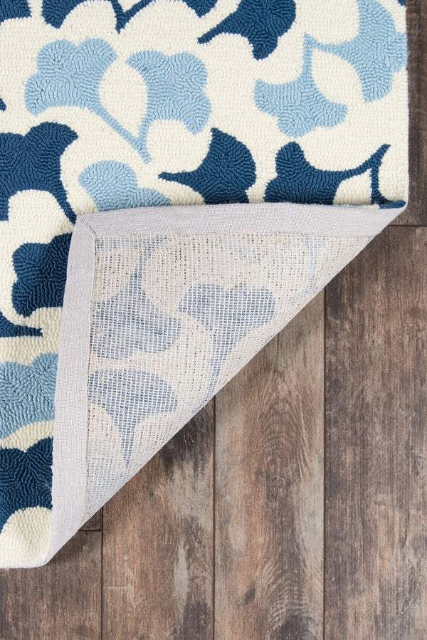 Momeni Madcap Cottage Under A Loggia UND-3 Hand Hooked Contemporary Geometric Indoor/Outdoor Area Rug Blue 8' x 10' UNDERUND-3BLU80A0