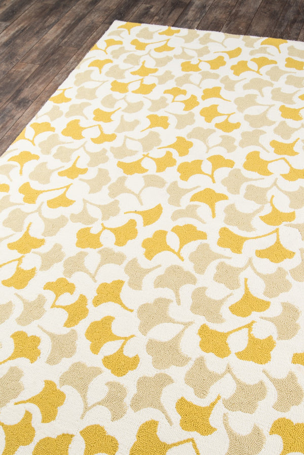 Momeni Madcap Cottage Under A Loggia UND-3 Hand Hooked Contemporary Geometric Indoor/Outdoor Area Rug Gold 8' x 10' UNDERUND-3GLD80A0