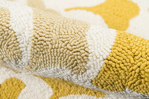 Momeni Madcap Cottage Under A Loggia UND-3 Hand Hooked Contemporary Geometric Indoor/Outdoor Area Rug Gold 8' x 10' UNDERUND-3GLD80A0