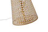 Bethel Gold Floor Lamp in Metal & Crystal