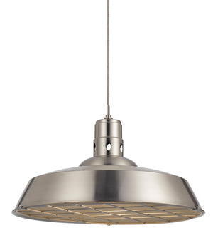 Cal Lighting 150W Danberry Metal Pendant UP-1112-6-BS Brushed Steel UP-1112-6-BS