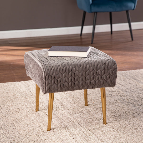 Sei Furniture Medlana Woven Upholstered Ottoman Up1165364