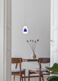 Cal Lighting Integrated Dimmable LED Glass Mini Pendant Light. 6W, 450 Lumen, 3000K UP-128-CL-BLUCL Clear Blue UP-128-CL-BLUCL