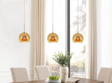 Cal Lighting Integrated Dimmable LED Glass Mini Pendant Light. 6W, 450 Lumen, 3000K UP-335-AM-AMBCL Amber/Yellow UP-335-AM-AMBCL