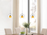 Cal Lighting Integrated Dimmable LED Glass Mini Pendant Light. 6W, 450 Lumen, 3000K UP-335-CL-AMBCL Clear Yellow UP-335-CL-AMBCL