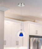 Cal Lighting Integrated Dimmable LED Glass Mini Pendant Light. 6W, 450 Lumen, 3000K UP-335-CL-BLUFR Frosted Blue UP-335-CL-BLUFR