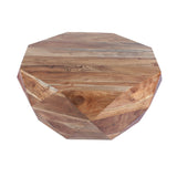 Benzara Diamond Shape Acacia Wood Coffee Table With Smooth Top, Natural Brown UPT-183796 Brown Acacia UPT-183796