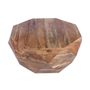 Benzara Diamond Shape Acacia Wood Coffee Table With Smooth Top, Natural Brown UPT-183796 Brown Acacia UPT-183796