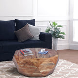 Benzara Diamond Shape Acacia Wood Coffee Table With Smooth Top, Natural Brown UPT-183796 Brown Acacia UPT-183796