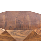 Benzara Diamond Shape Acacia Wood Coffee Table With Smooth Top, Dark Brown UPT-196015 Dark Brown Acacia UPT-196015