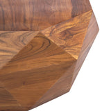 Benzara Diamond Shape Acacia Wood Coffee Table With Smooth Top, Dark Brown UPT-196015 Dark Brown Acacia UPT-196015