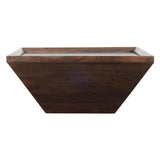 Benzara 36 Inch Square Shape Acacia Wood Coffee Table with Trapezoid Base, Brown UPT-204781 Brown Acacia Wood UPT-204781