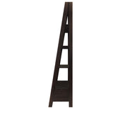 Benzara 4 Shelf Wooden Ladder Bookcase with Bottom Drawer, Distressed Brown UPT-205751 Brown Wood UPT-205751