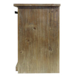 Benzara 3 Drawer Wooden Accent Chest with Sliding Barn Door Storage, Ash Brown UPT-205768 Brown Wood UPT-205768