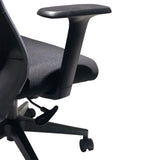 Benzara Adjustable Headrest Ergonomic Swivel Office Chair with Padded Seat and Casters, Black and Gray UPT-230094 Black and Gray Plywood, Metal, Nylon, Foam, and Fabric UPT-230094