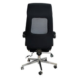 Benzara Position Lock Ergonomic Swivel Office Chair with Fabric Seat and Retractable Footrest, Black UPT-230096 Black Plywood, Metal, Foam, and Fabric UPT-230096