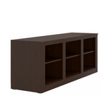 Benzara 59 Inch Rectangular TV Stand with 6 Open Compartments, Tobacco Brown UPT-238269 Brown Carb Board UPT-238269