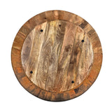 Benzara Mango Wood Coffee Table In Round Shape, Dark Brown UPT-32180 Brown Mango Wood UPT-32180