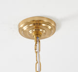 Bethel Gold Chandelier in Steel & Crystal