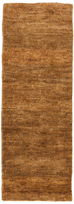 Chandra Rugs Urbana 100% Jute Hand-Knotted Contemporary Rug Light Brown 2'6 x 7'6