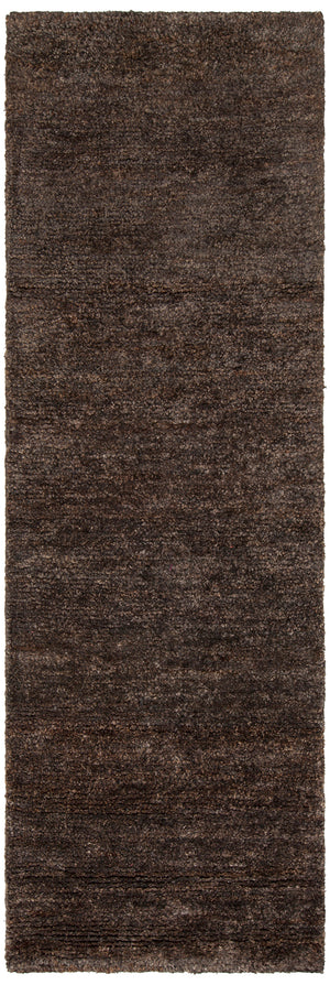 Chandra Rugs Urbana 100% Jute Hand-Knotted Contemporary Rug Grey 2'6 x 7'6