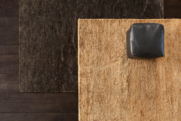 Chandra Rugs Urbana 100% Jute Hand-Knotted Contemporary Rug Grey 7'9 x 10'6