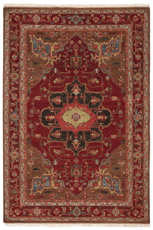 Artemis by Jaipur Living York Hand-Knotted Medallion Red/ Brown Area Rug (10'X14')