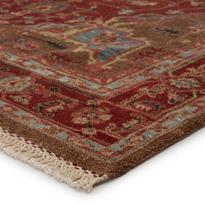 Artemis by Jaipur Living York Hand-Knotted Medallion Red/ Brown Area Rug (10'X14')