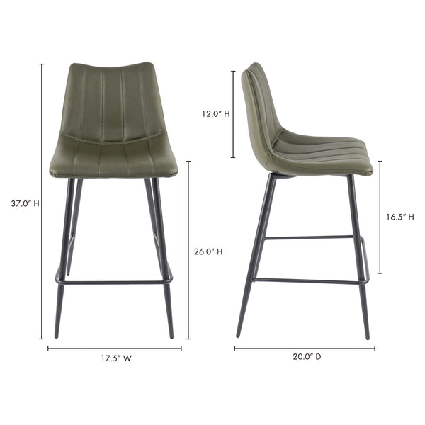 Moe's Home Alibi Counter Stool Dark Green-M2 UU-1002-27