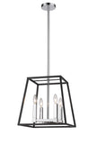 Bethel Black Chandelier in Metal