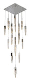 Bethel Chrome Chandelier in Metal & Crystal