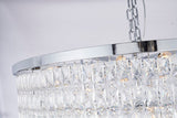 Bethel Chrome Chandelier in Metal & Crystal