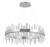 Bethel Chrome LED Chandelier in Stainless Steel & Crystal