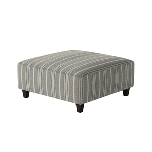 Fusion 109-C Transitional Cocktail Ottoman 109-C Farmhouse Indigo 38" Square Cocktail Ottoman