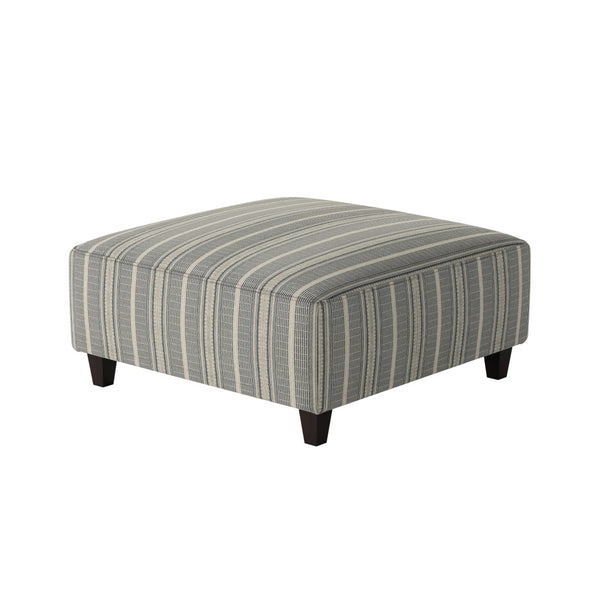 Fusion 109-C Transitional Cocktail Ottoman 109-C Farmhouse Indigo 38" Square Cocktail Ottoman